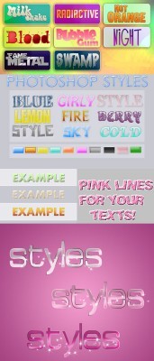 Text Layer styles for Photoshop pack 5