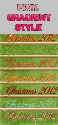 Christmas text layer styles for Photoshop