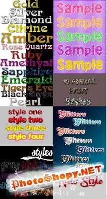 Text Layer styles for Photoshop pack 9
