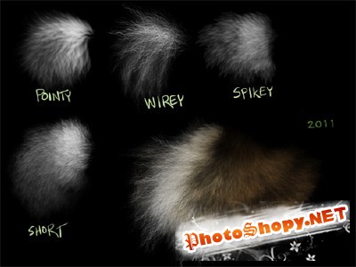 Fur brushes set for Photoshop