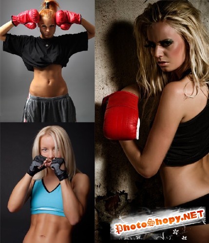 Спортивный фотосток: девушки и бокс
