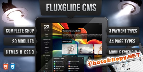 ThemeForest - Fluxglide Complete HTML5 Website with Shop and CMS