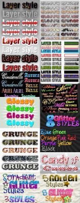 Cool Text layer styles for Photoshop pack 14
