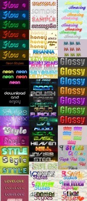 Cool Text layer styles for Photoshop pack 16