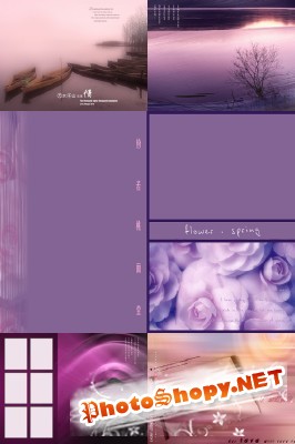 PSD for Photoshop - Purple backgrounds pack 2