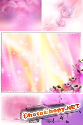 PSD for Photoshop - Pink backgrounds