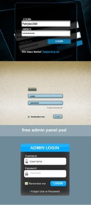 PSD for Photoshop - Free admin login panel