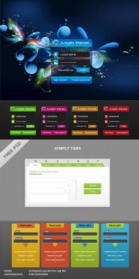 PSD for Photoshop - Admin Login Panel pack 5