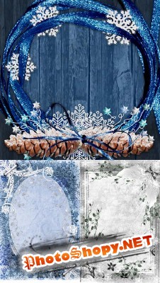 PSD for Photoshop - Winter landscapes photo frames