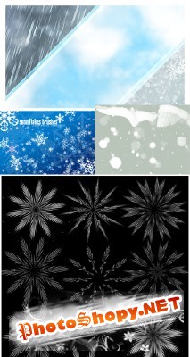 Collection of snow brushes pack 3 for Photoshop