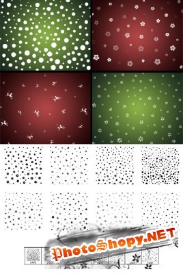Snow Fall brushes set for Photoshop