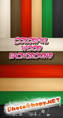 COLORFUL WOOD BACKGROUND FOR PHOTOSHOP