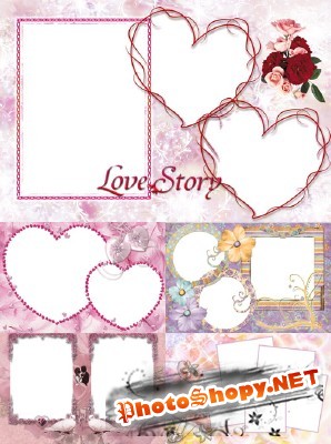 New Collection of Photo frames for Valentine's Day pack 5