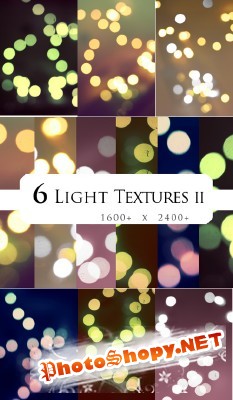 New 6  Light Textures II for Photoshop