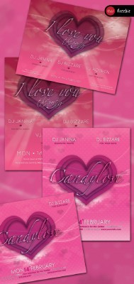 New Valentines Flyer Psd Template