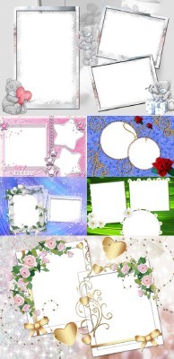 Photo frames for Valentine's Day pack 18
