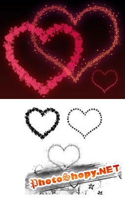 Heart Frames Brushes Set for Photoshop