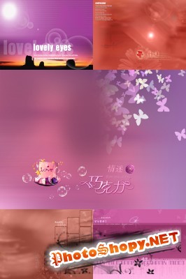Romantic psd backgrounds for Photoshop