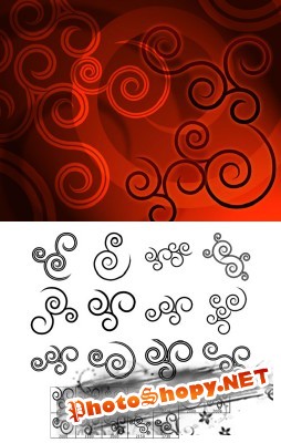 Pointy Spirals Brushes Set for Photoshop
