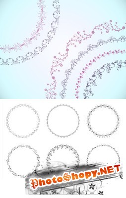 Decorated Circles Brushes Set for Photoshop