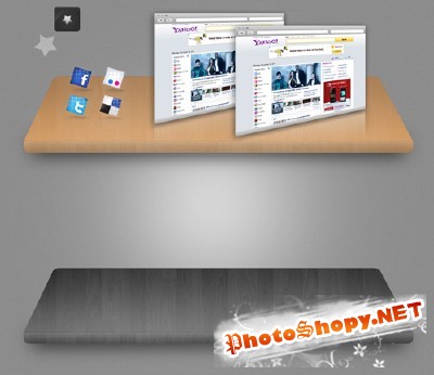 Black and Brown Shelf for Photoshop