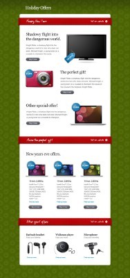 Holiday Offers Newsletter for Photoshop