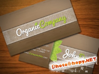 Organic Business Card for Photoshop
