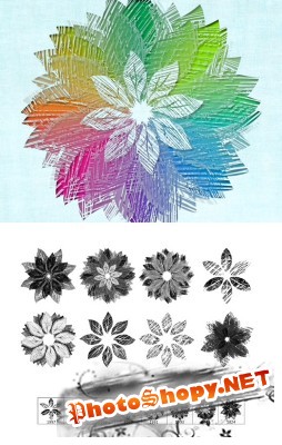 Art Flowers Brushes Set for Photoshop