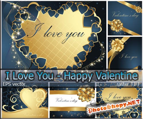 Буклеты и плакаты ко дню святого Валентина (EPS vector + TIFF in cmyk)