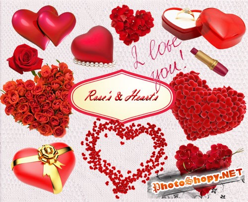 Скрап-набор - Розы и сердца | Rose's & Heart's