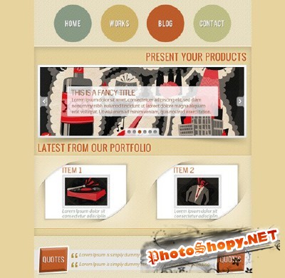 Smokey Grunge Facebook Page Template PSD for Photoshop