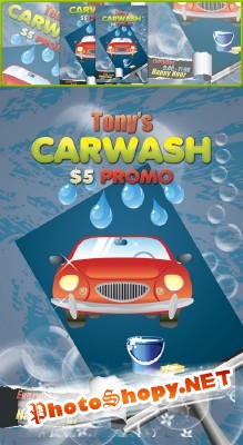 Carwash Flyer Psd