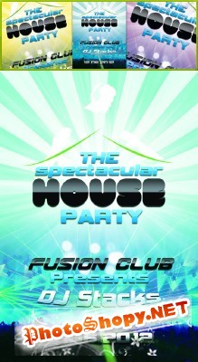 House Party Flyer Psd for Photoshop