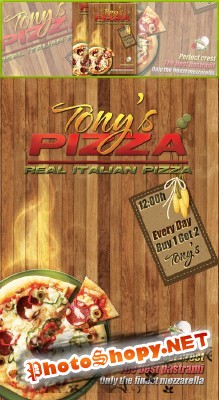 Pizza Restaurant Flyer Psd for Photoshop