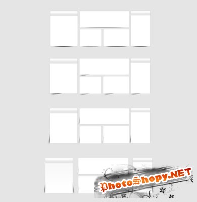 Modern Web Shadow Boxes Set PSD for Photoshop
