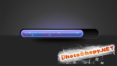 Glowing Blue Loading Progress Bar PSD for Photoshop