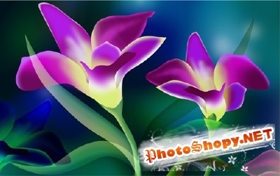 Exquisite Purple Flower PSD Graphic for Photoshop