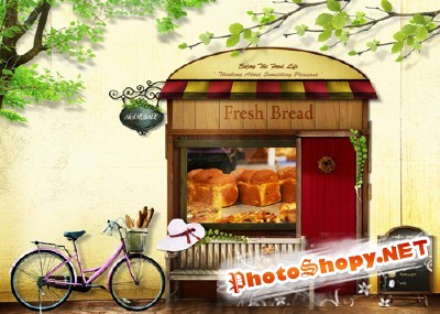 Fresh Bread psd for Photoshop
