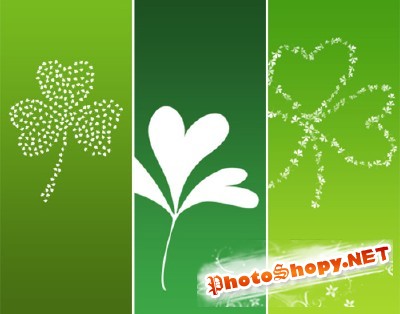 Three Leaf Clover Brushes Set for Photoshop