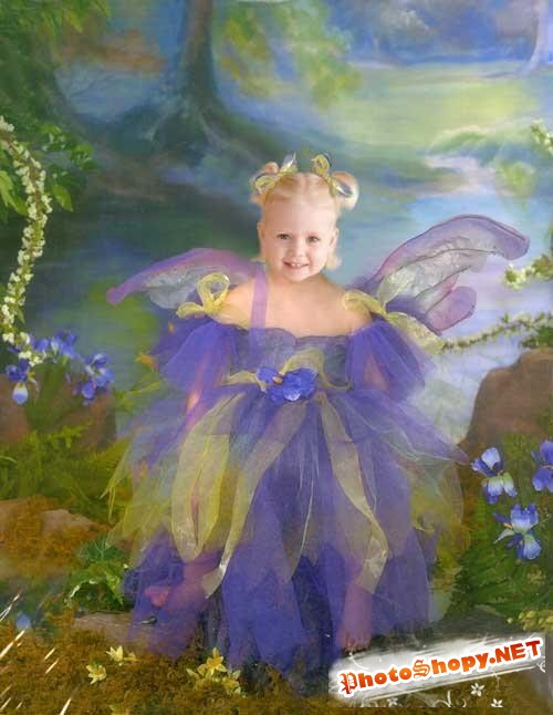 Детский шаблон для Photoshop - Маленькая фея