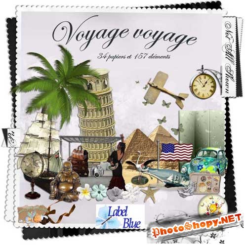 Скрап-набор - Путешествие,путешествия. Sckap - Voyage voyage 