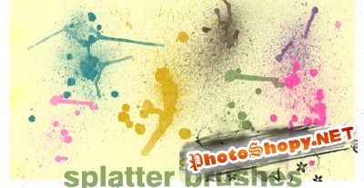 Splatter Brushes Set for Photoshop