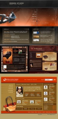 Red Web 4 Template pack for Photoshop