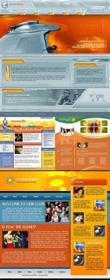 Orange Web 4 Template pack for Photoshop