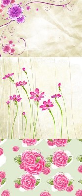 Beautiful floral backgrounds psd for Photoshop