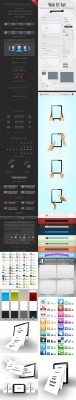 Collection Psd, Icons, Web boxes of  GraphicRiver Pack for Photoshop