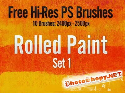 Rolled Paint Brush Set 1 for Photoshop