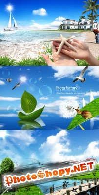 A wonderful summer warm weather psd for Photoshop
