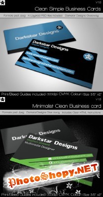 2 Clean Business Cards