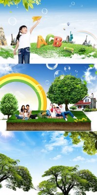 Beautiful spring nature psd for Photoshop